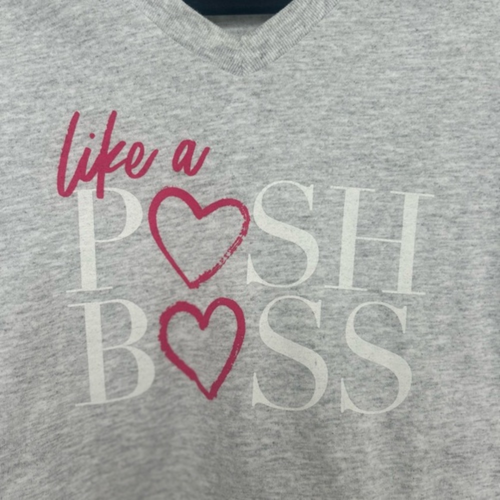 Like a Posh Boss v-neck tee NWOT
